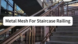 Maille métallique déployée à motif personnalisé pour balustrade de garde-corps d'escalier