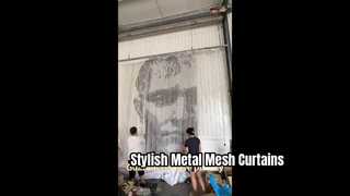 Vidéo de tournage réelle du processus de production de rideaux à maillons de chaîne en métal