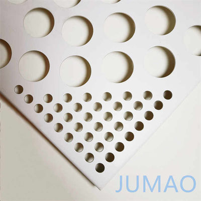 Écran métallique perforé blanc Plaque d'acier plafond en alliage d'aluminium trous ronds