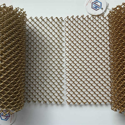 Rideaux en treillis métalliques verts brillants durables avec type de finition galvanisée