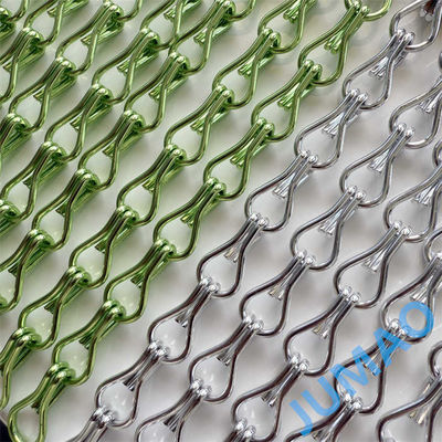 Réserves de restauration Des rideaux anodisés à chaîne métallique 9x16 mm