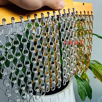 Rideaux à maillons de chaîne en métal gracieux, séparateur de pièce et conception d'espace commercial
